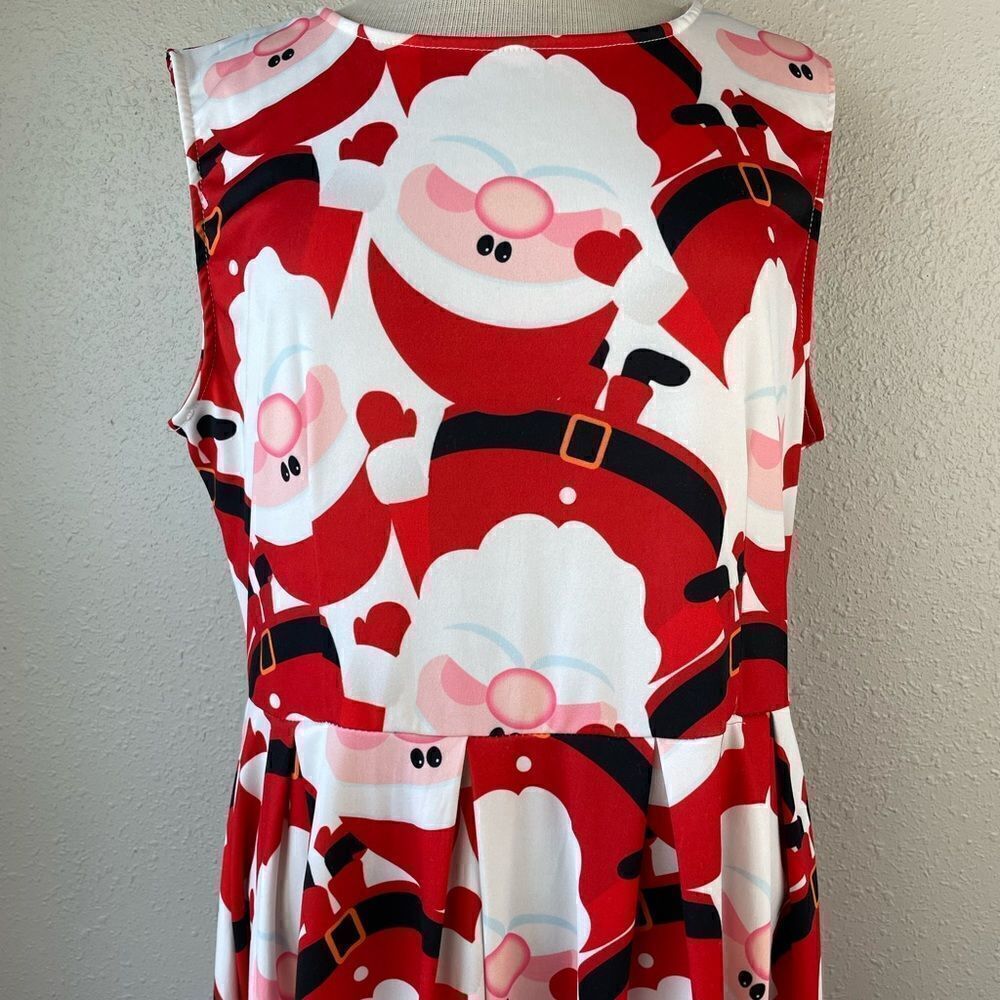Sleeveless Santa Midi Dress Size L EUC - Picture 2 of 8